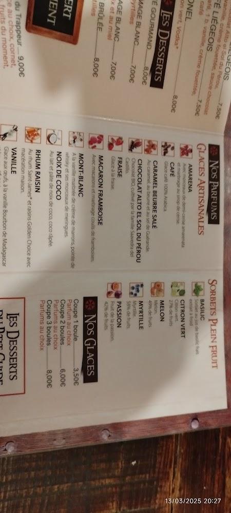 La Table du Trappeur - Menu Image 3